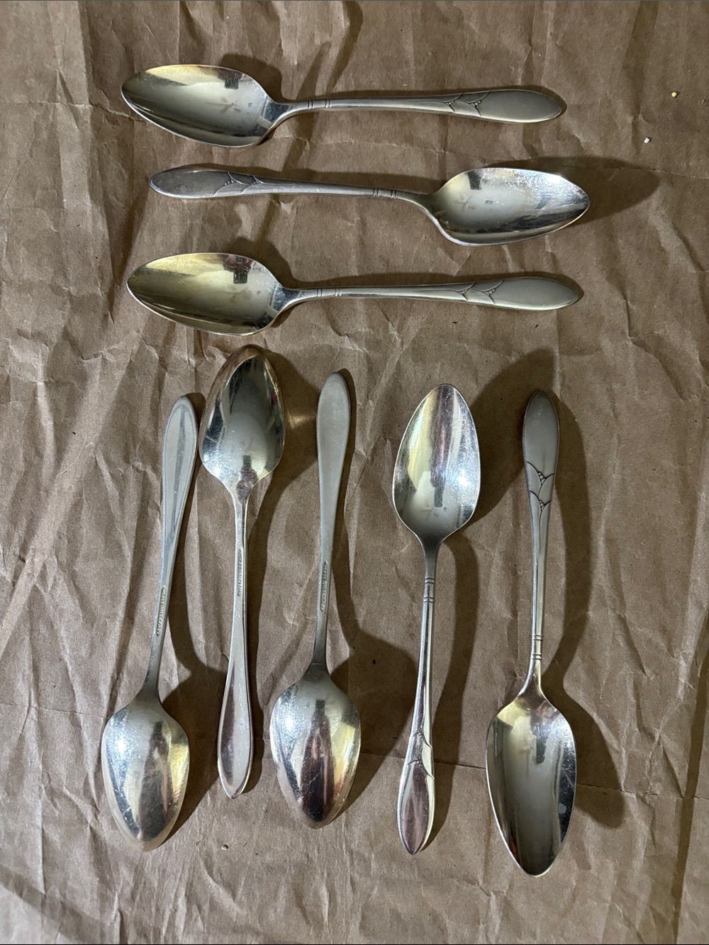 Polished Silver Dessert Spoon Set - Classic Stainless Look
